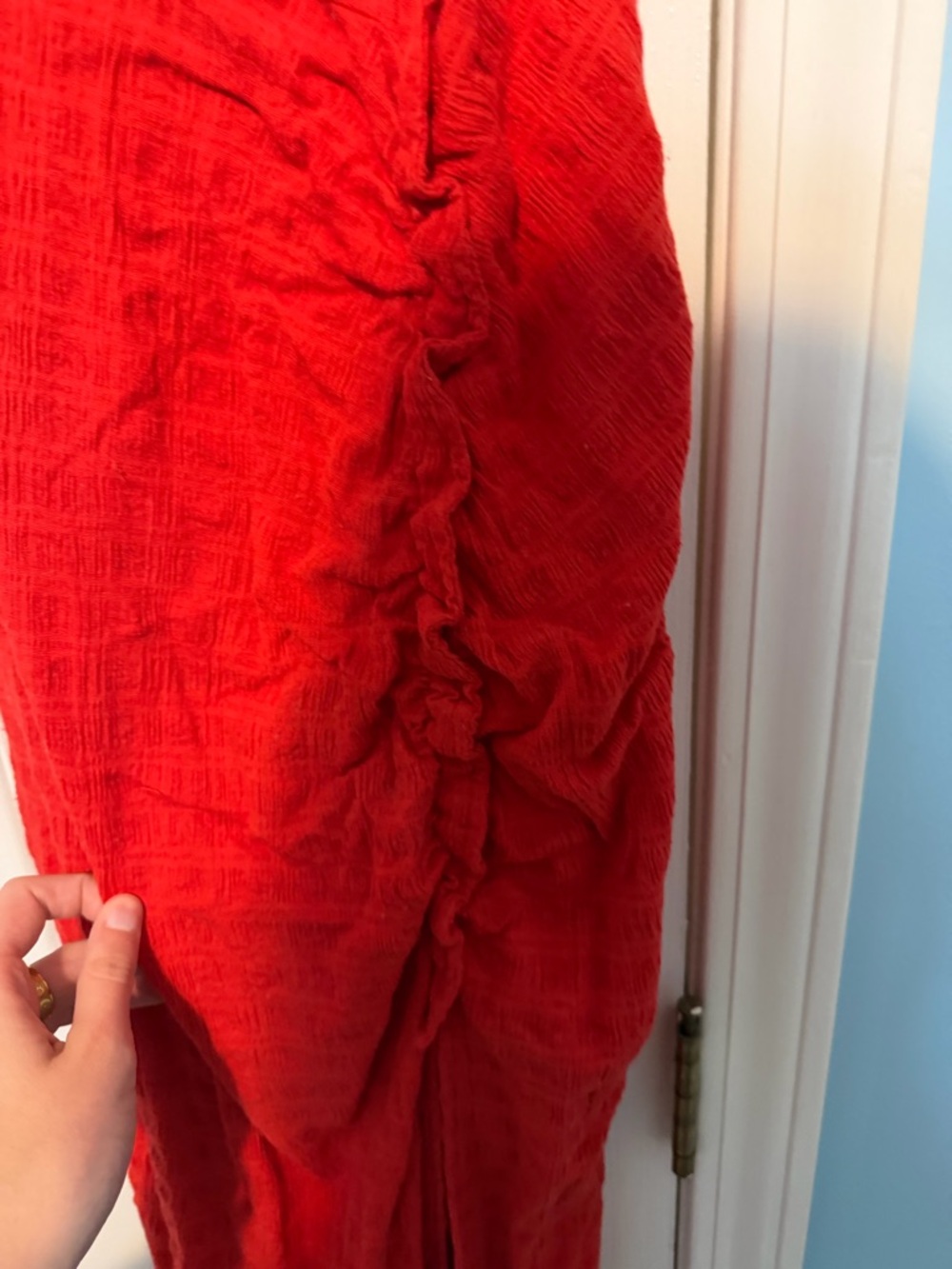 Free People Red Ruched Bodycon Dress - Picture 5 of 5